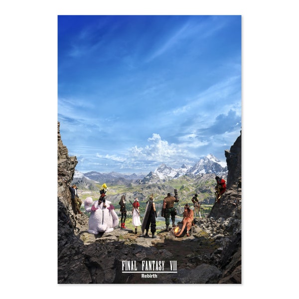 Final Fantasy VII (7) Rebirth Poster | Official Key Art | High Quality Prints