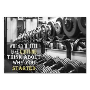 Fitness Posters Motivational Inspirational Quotes Prints for Bodybuilding Workout Men Women 05 - Wall Art for Home Office Gym - High Quality