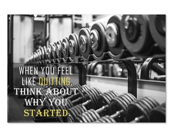 Fitness Posters Motivational Inspirational Quotes Prints for Bodybuilding Workout Men Women 05 - Wall Art for Home Office Gym - High Quality
