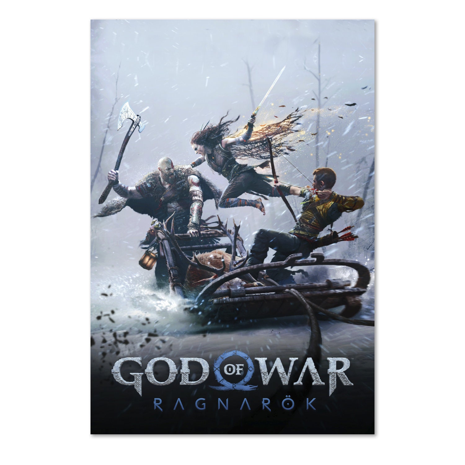 God of War Ragnarök Game Poster Official Book Art Kratos -  Portugal