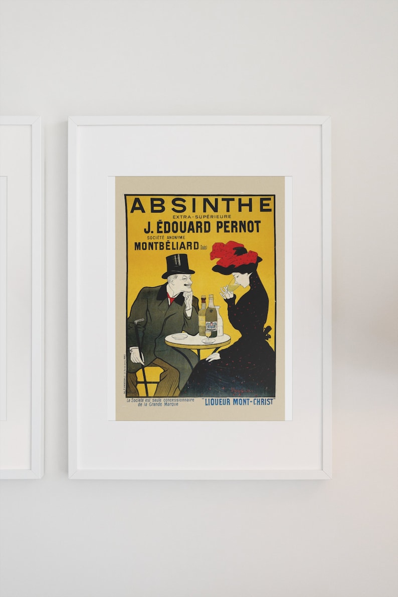 1905 Absinthe Table Vintage Alcohol Advertising Poster | Classic ...