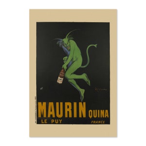 Maurin Quina - 1906 Leonetto Cappiello Cartel de publicidad de licor vintage / Impresión de arte de guerra clásica / Para regalos y decoración de arte de pared