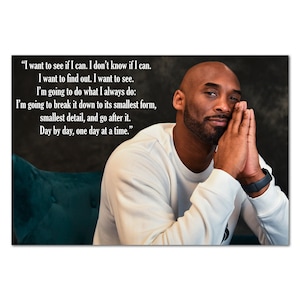 Kobe Bryant Poster Inspirational Wall Art 03 | Mamba Mentality Quote | Basketball | Motivational Artwork For Home, Office, Gym Wall Decor