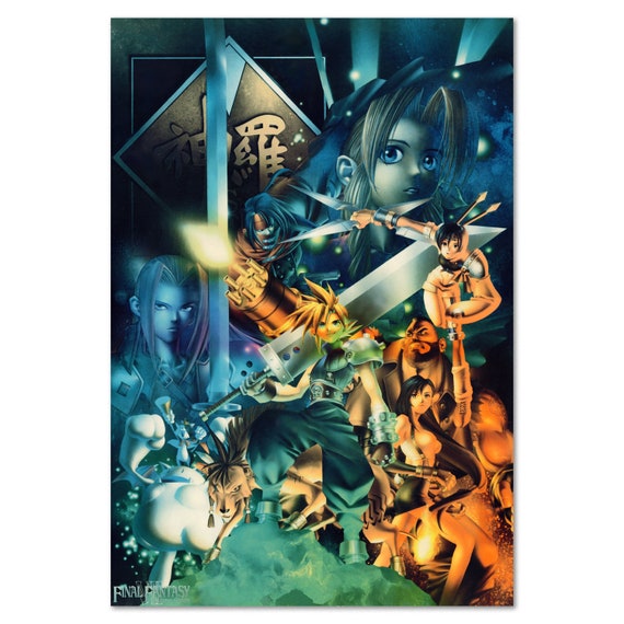 Final Fantasy VII (7) Poster | Retro Characters Box Art | High