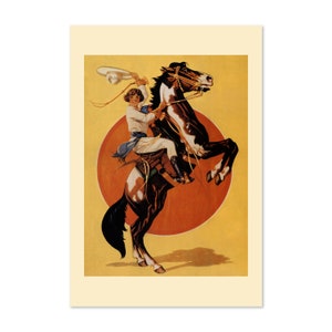 1933 Days of the Golden West Rodeo Vintage Style Western Poster | Classic Advertising Art Print | For Gifts and Wall Art Décor