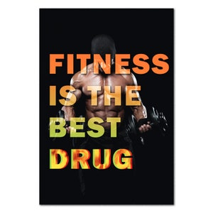Fitness Poster Motivierende Inspiration Zitate Drucke für Bodybuilding Workout Männer Frauen 19 - Wandkunst für Home Office Gym - Hochwertige