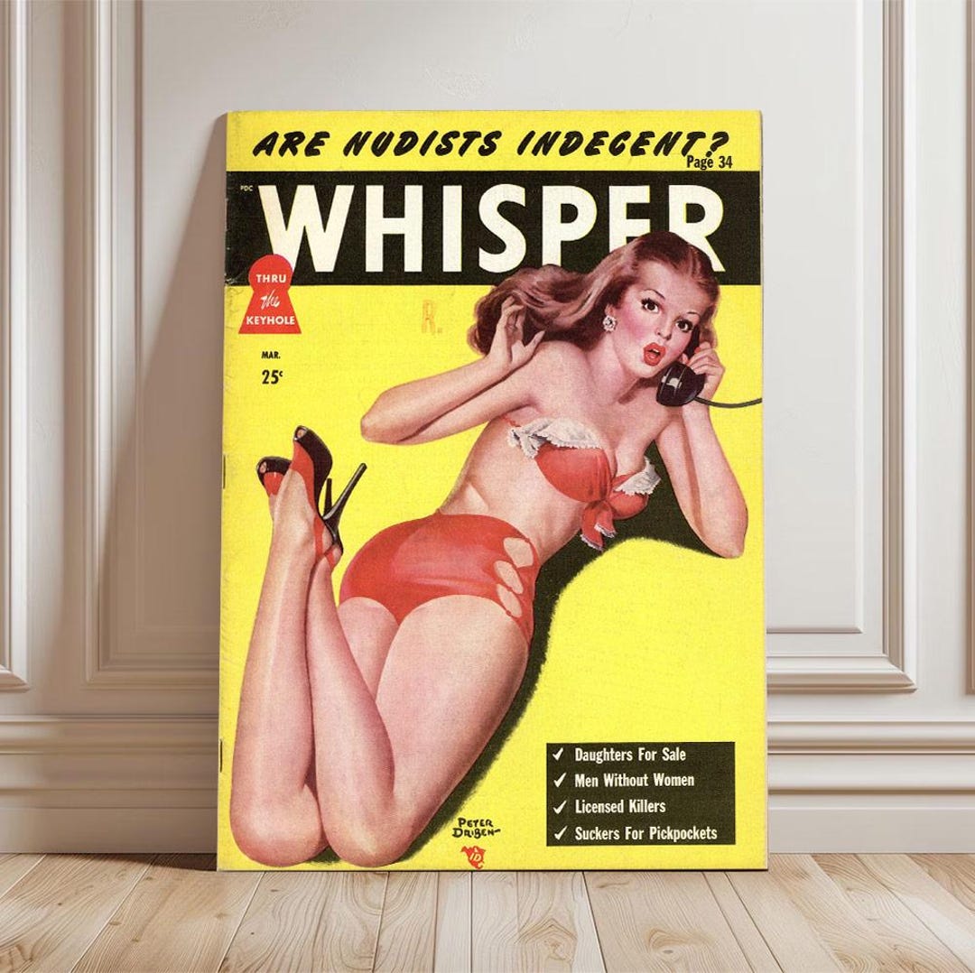 Vintage 1940s Pin Up Girl Poster Canvas Are Nudists Indecent Pin up vintage-1940s-pin-up-girl-poster-canvas-are-nudists-indecent-pin-up