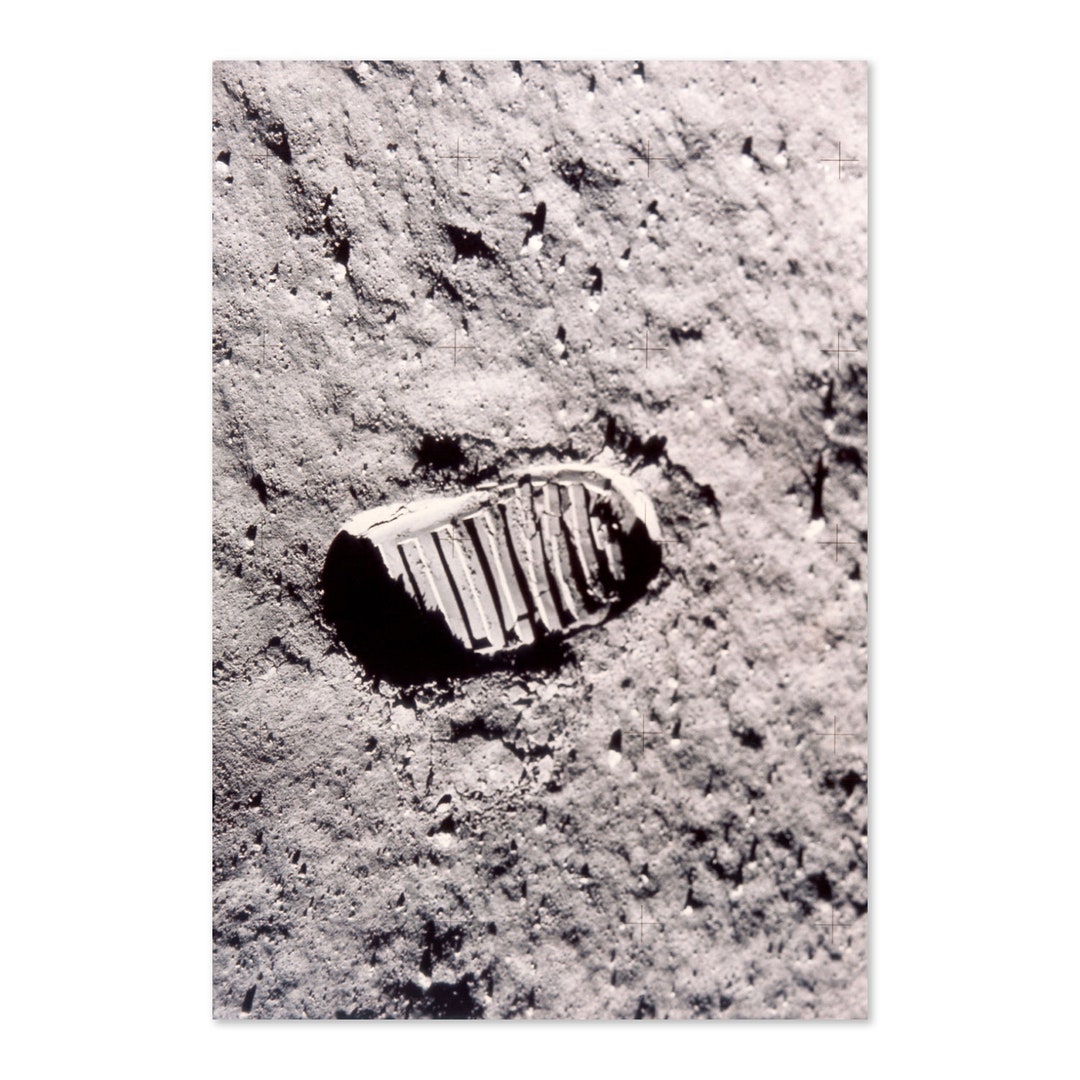 Buzz Aldrins Footprint NASA Apollo 11 Moon Landing Poster - Space ...