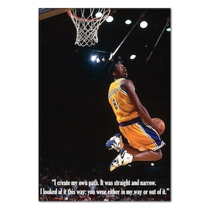 Kobe Bryant Poster Inspirational Wall Art 02 | Mamba Mentality Quote | Basketball | Motivational Artwork For Home, Office, Gym Wall Decor