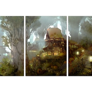 Final Fantasy XIV (14) Póster en línea / Gridania Set of 3 Posters / Unframed Version - Impresiones de alta calidad