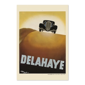 1932 Delahaye French Automotive Advertising Poster / Classic Advertising Art Print / Para regalos y decoración de arte de pared
