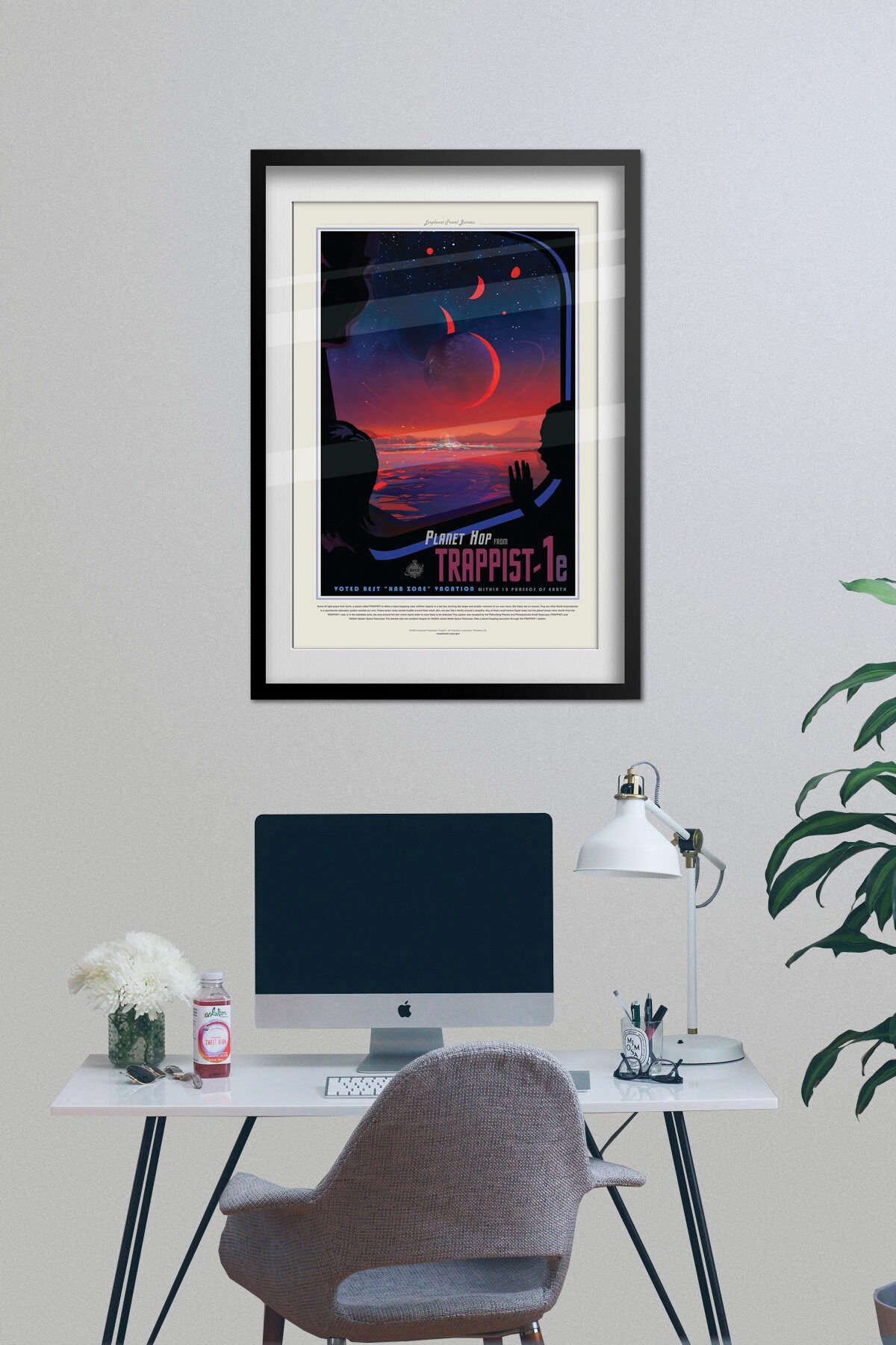 Nasa Space Poster, Retro Wall Art, Space Travel Poster - Trappist Space ...