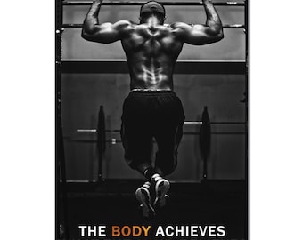 Fitness Posters Motivational Inspirational Quotes Prints for Bodybuilding Workout Men Women 07 - Wall Art for Home Office Gym - High Quality