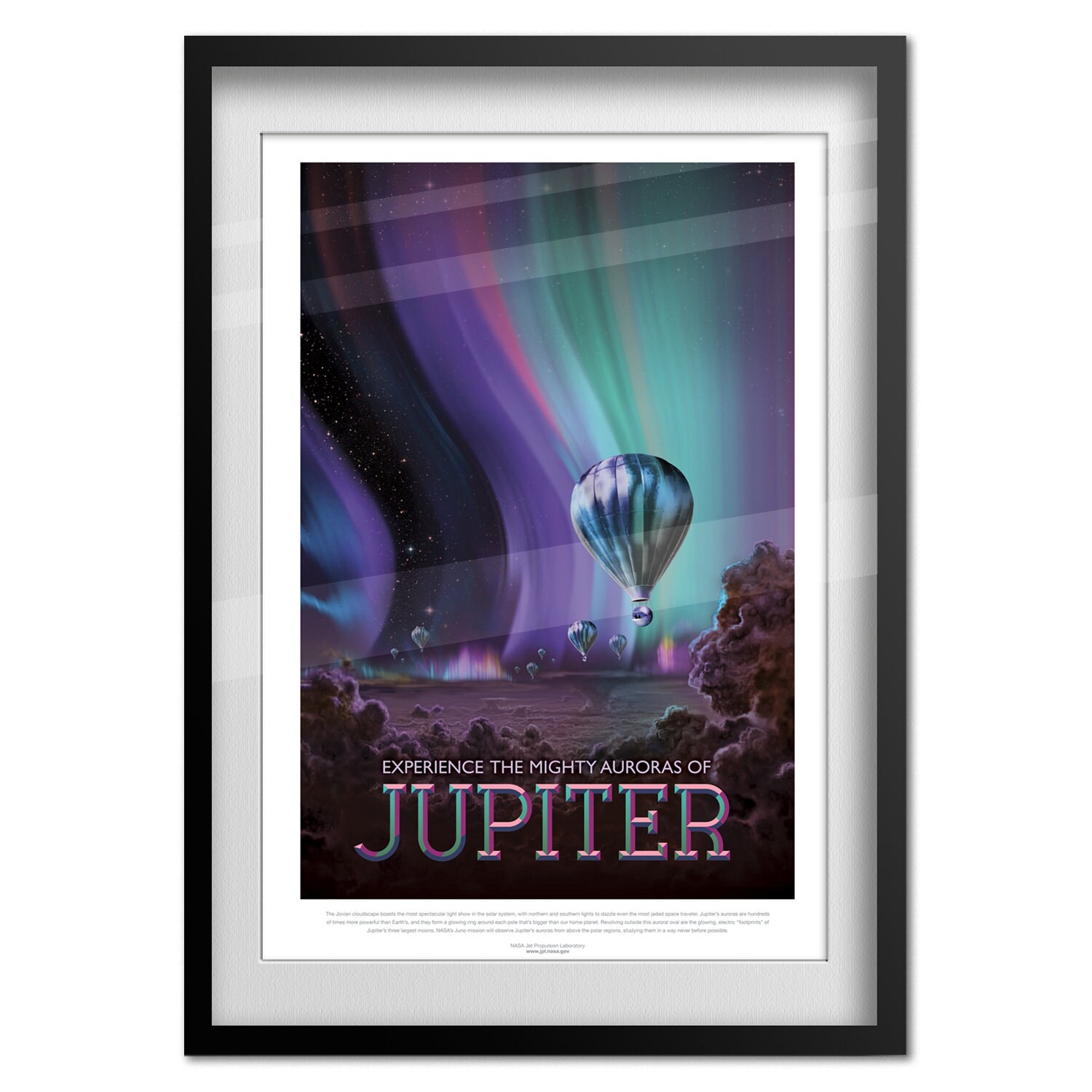 Nasa Space Poster, Retro Wall Art, Space Travel Poster - Jupiter Space ...