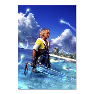 Final Fantasy X (10) Poster / Tidus Key Art / Versione senza cornice - Stampe di alta qualità