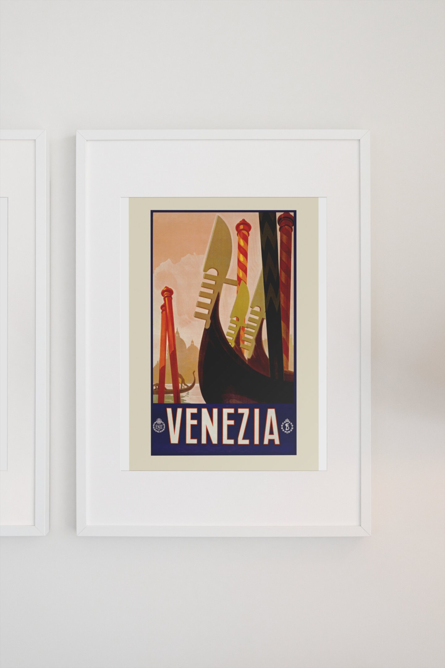 1920s Venice Italy Classic Italian Vintage Style Travel Poster