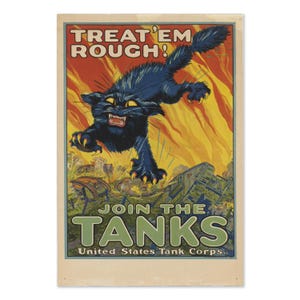 Join the Tanks! World War I Tank Corp US Army Poster | Classic World War I Art Print | For Veteran Gifts and Wall Art Décor