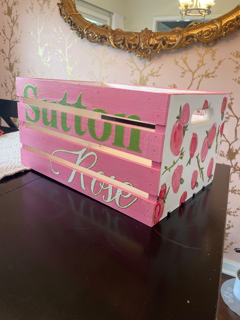 Personalized Wood Crate Etsy