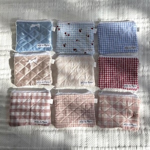 Mini llavero, cartera de mano, accesorios, bolsa acolchada con cremallera, bolsa para cosméticos, monedero, billetera pequeña, bolso acoplable