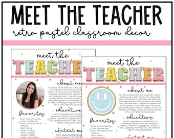 Retro Pastel Meet the Teacher | Teacher Introduction Letter