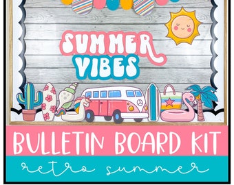 Summer Bulletin Board Kit  | Classroom Decor | Retro