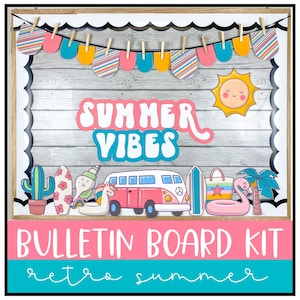 Summer Bulletin Board Kit  | Classroom Decor | Retro