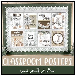 Christmas Classroom Posters | Classroom Decor | Neutral