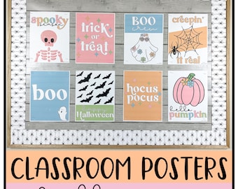 Halloween Classroom Posters | Classroom Decor | Retro