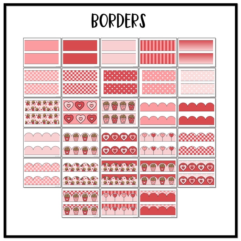 Valentine's Day Bulletin Board Kit | Classroom Decor | Retro | Fries ...