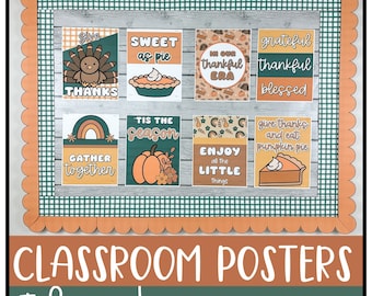 Thanksgiving Classroom Posters, Classroom Decor
