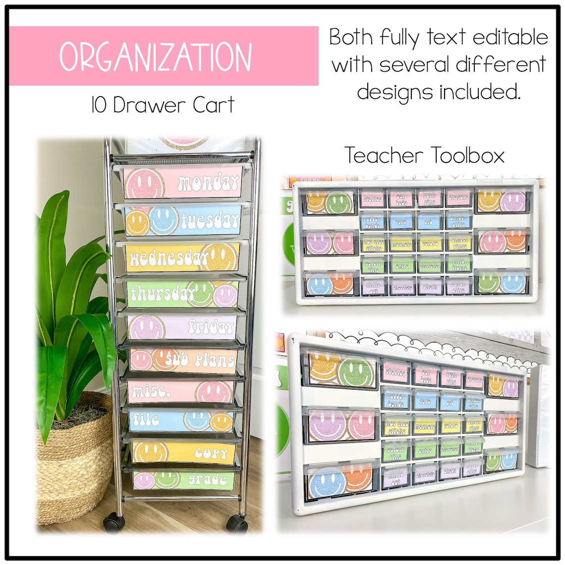 Retro Pastel Classroom Decor Bundle Editable Etsy Australia