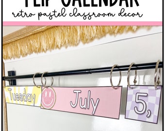 Retro Pastel Flip Calendar | Varsity Patch