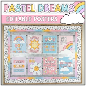 Decoración del aula de Pastel Dreams / Pósteres / Mentalidad de crecimiento