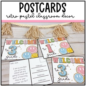 Pastel retro Cartão Postal | Modelos