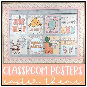 Retro Easter Posters, Bulletin Board, Classroom Decor