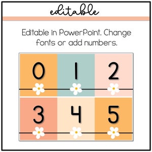 Classroom Number Line Display | Boho Retro Classroom Decor | Negatives ...