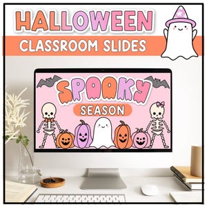 ハロウィーン教室スライド | PowerPoint と Google スライド | 秋の装飾 | 教師組織 | 教室管理 | 10 月のテーマ