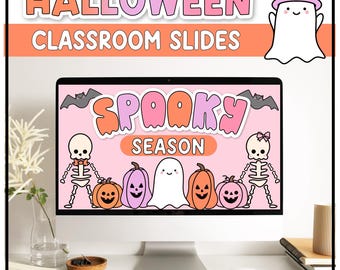 Halloween Classroom Slides | PowerPoint and Google Slides | Fall Decor | Teacher Organization | Classroom Management | October Theme