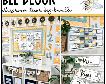 Bee Classroom Decor Bundle | Editable