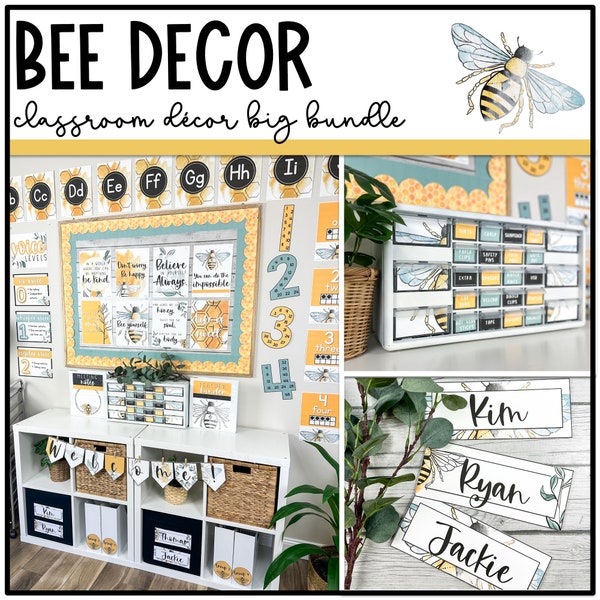 Bee klas decorbundel | Bewerkbaar