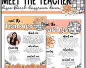 Disco Floral Meet the Teacher | Teacher Introduction Letter | Retro