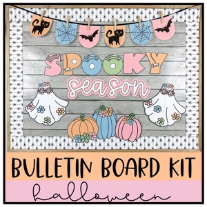 Halloween Bulletin Board Kit  | Classroom Decor | Retro