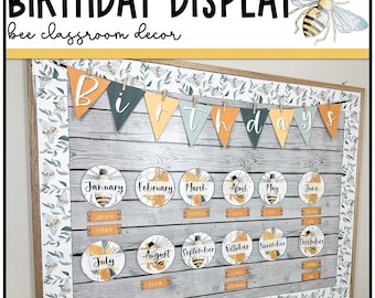 Biene Geburtstag Display | Pinnwand | Bienen Eukalyptus Klassenzimmer Dekor