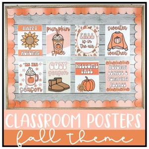 Carteles de otoño para el aula, decoración del aula
