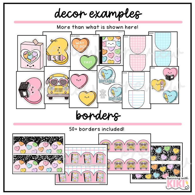 Valentine's Day Bulletin Board Kit | Composition Notebook Decor ...