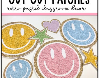 Retro Pastel Bulletin Board Letters | Smile Patches