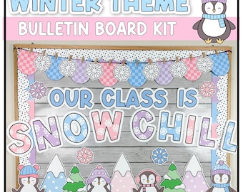 Winter Bulletin Board Kit | Classroom Decor | January Classroom Decor | Penguin | Trendy Bulletin Board