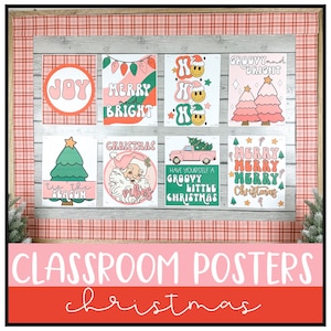 Christmas Classroom Posters | Classroom Decor | Retro