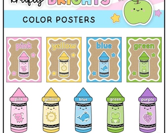Krafty Brights Classroom Decor: Color Posters | Color Names