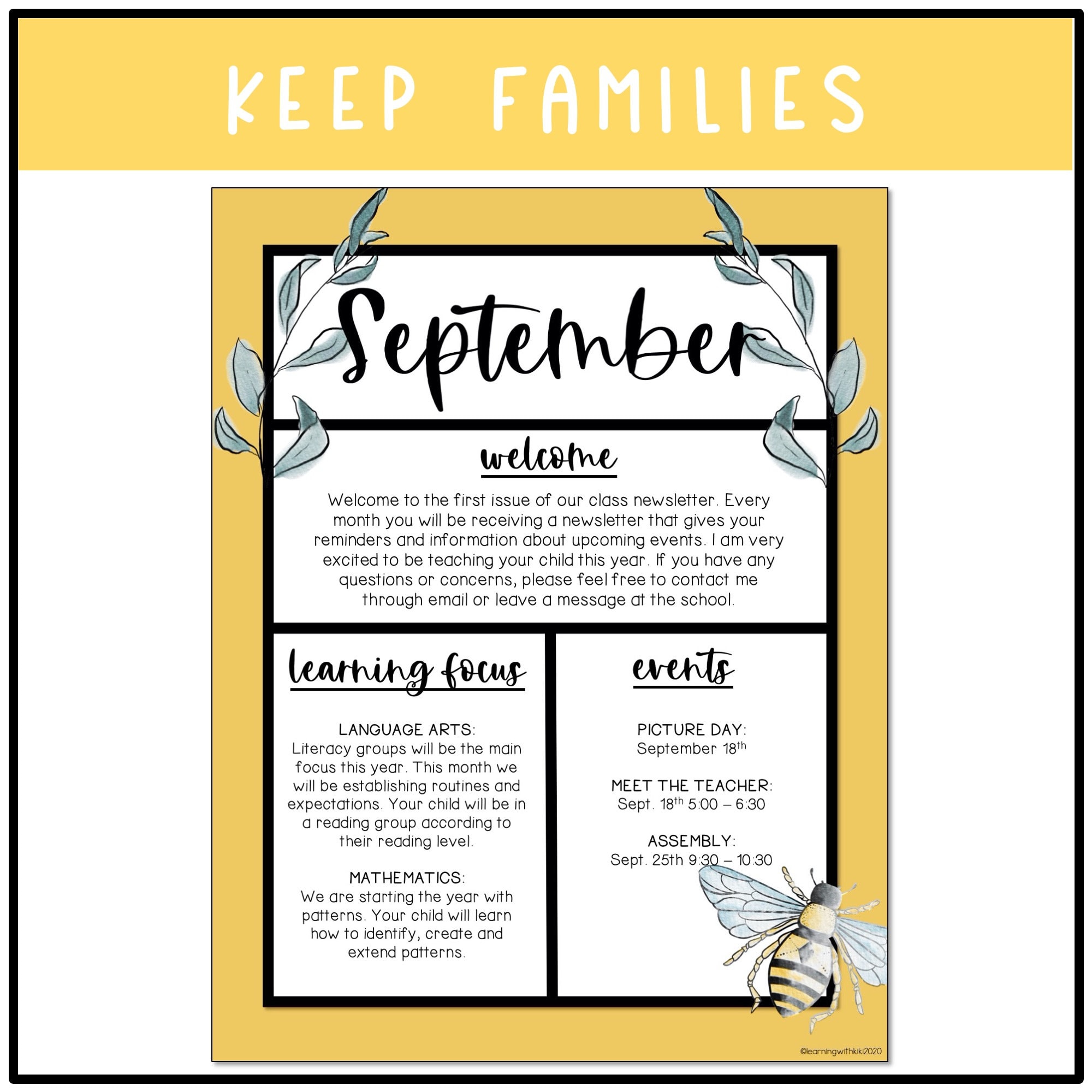 Bee Classroom Decor | Classroom Newsletter - Etsy